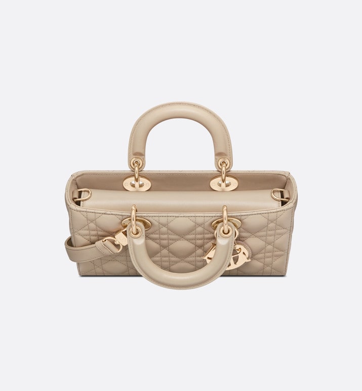 Medium Lady D-Joy Bag • Sand-Colored Cannage Lambskin