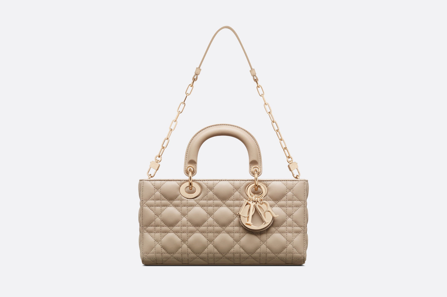 Medium Lady D-Joy Bag • Sand-Colored Cannage Lambskin