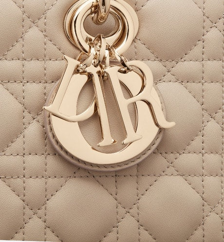 Medium Lady D-Joy Bag • Sand-Colored Cannage Lambskin