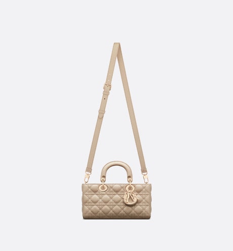 Medium Lady D-Joy Bag • Sand-Colored Cannage Lambskin
