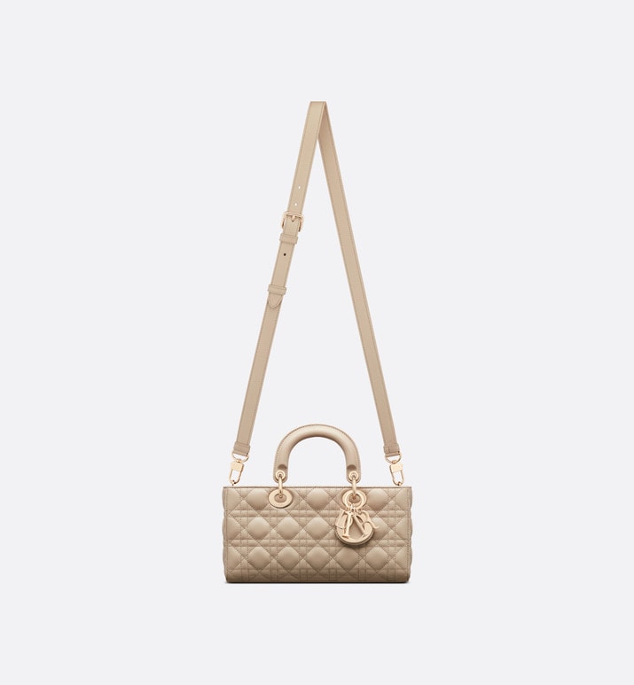 Medium Lady D-Joy Bag • Sand-Colored Cannage Lambskin