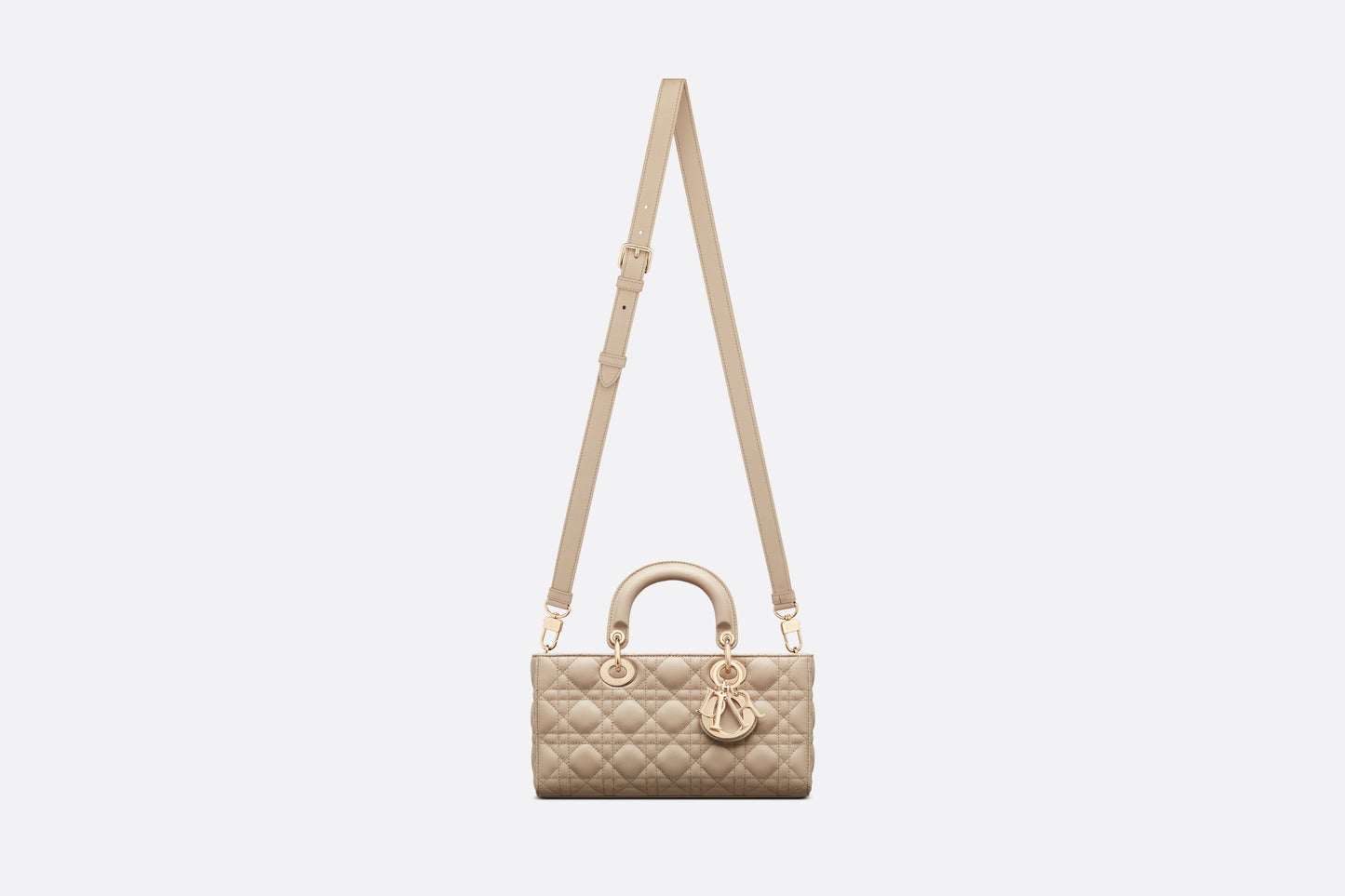Medium Lady D-Joy Bag • Sand-Colored Cannage Lambskin