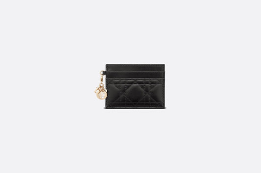 Lady Dior Five-Slot Card Holder • Black Cannage Lambskin