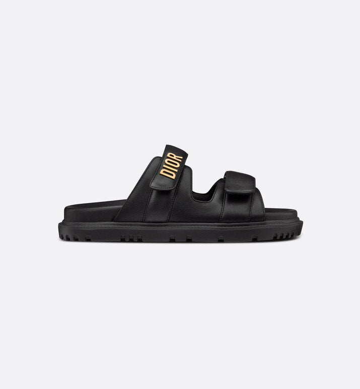 Dioract Slide • Black Lambskin