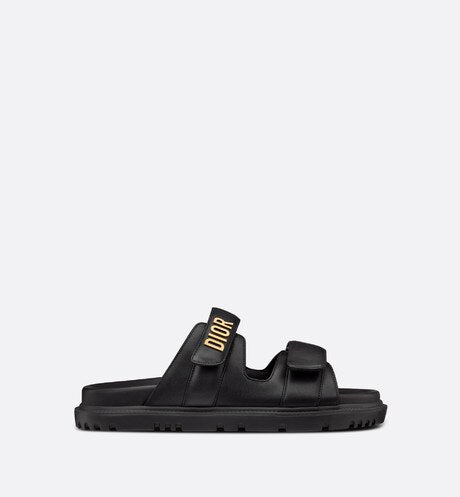 Dioract Slide • Black Lambskin