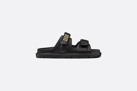 Dioract Slide • Black Lambskin