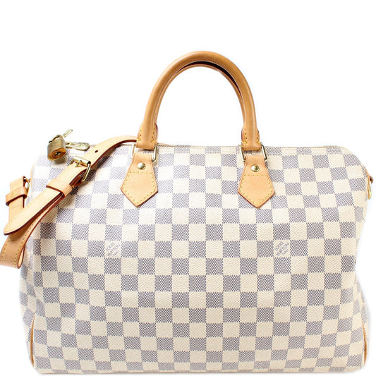 Speedy 35 With Bandouliere Damier Azur