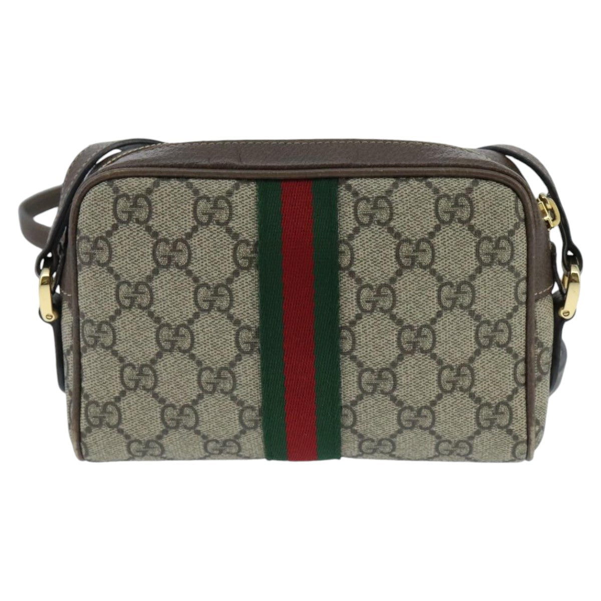 Gucci Ophidia Beige Canvas Shoulder Bag ()