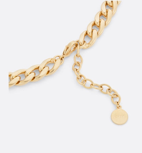 30 Montaigne Necklace • Gold-Finish Metal and Silver-Tone Crystals