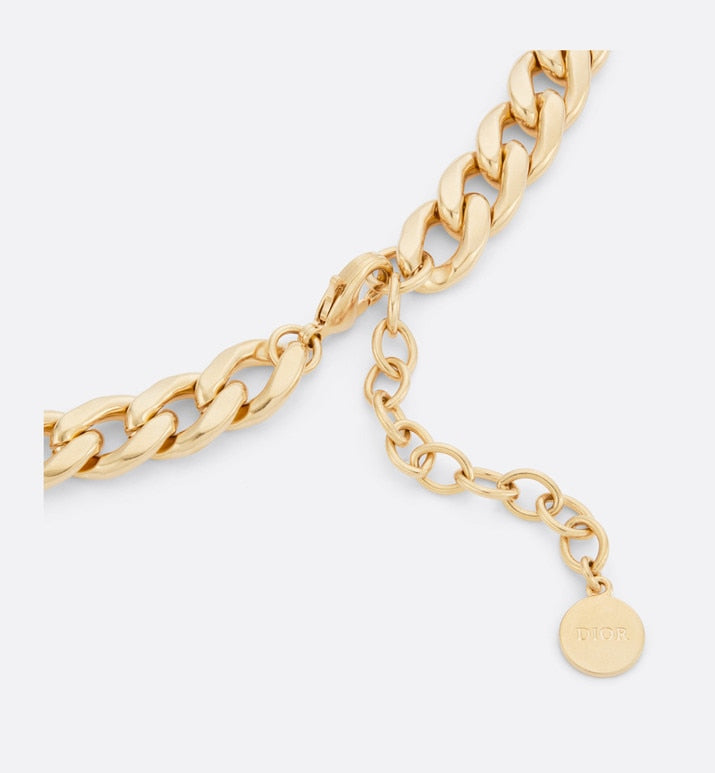 30 Montaigne Necklace • Gold-Finish Metal and Silver-Tone Crystals