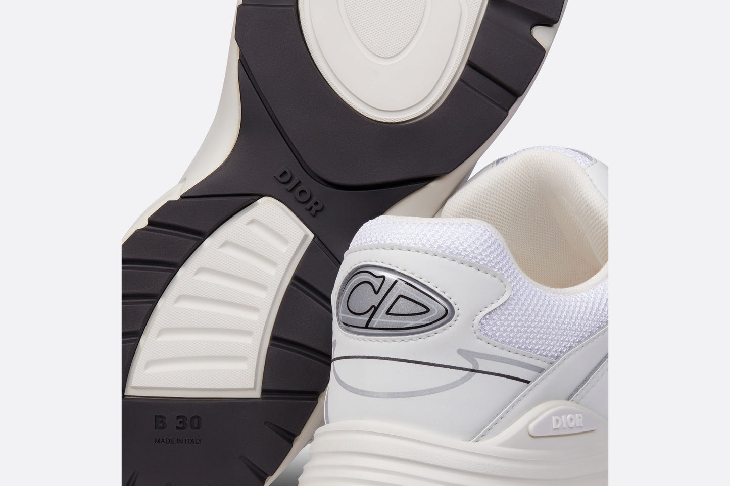 B30 Sneaker • White Mesh and Technical Fabric