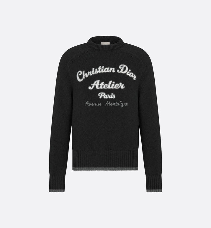 'Christian Dior Atelier' Sweater • Black Wool Jersey