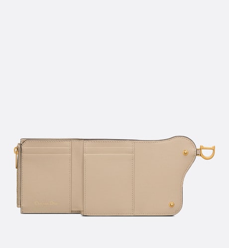 Saddle Lotus Wallet • Sand-Colored Goatskin