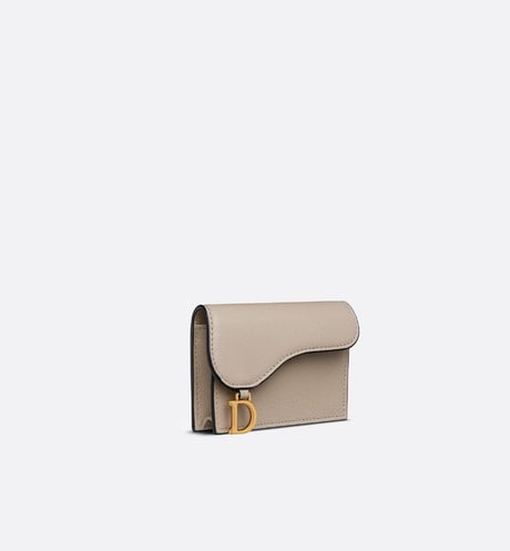 Saddle Flap Card Holder • Sand-Colored Goatskin