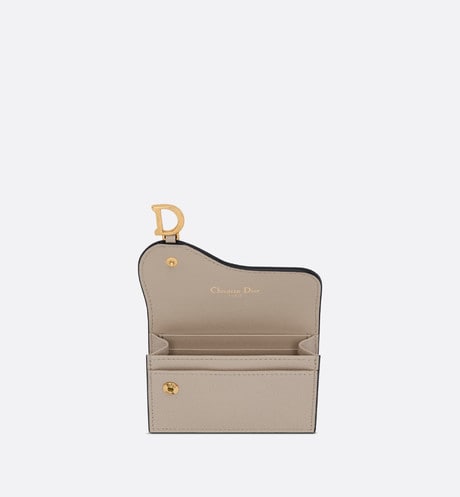 Saddle Flap Card Holder • Sand-Colored Goatskin