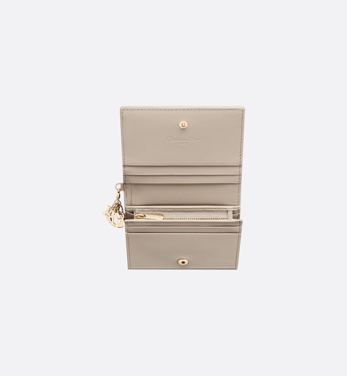 Mini Lady Dior Wallet • Sand-Colored Cannage Lambskin