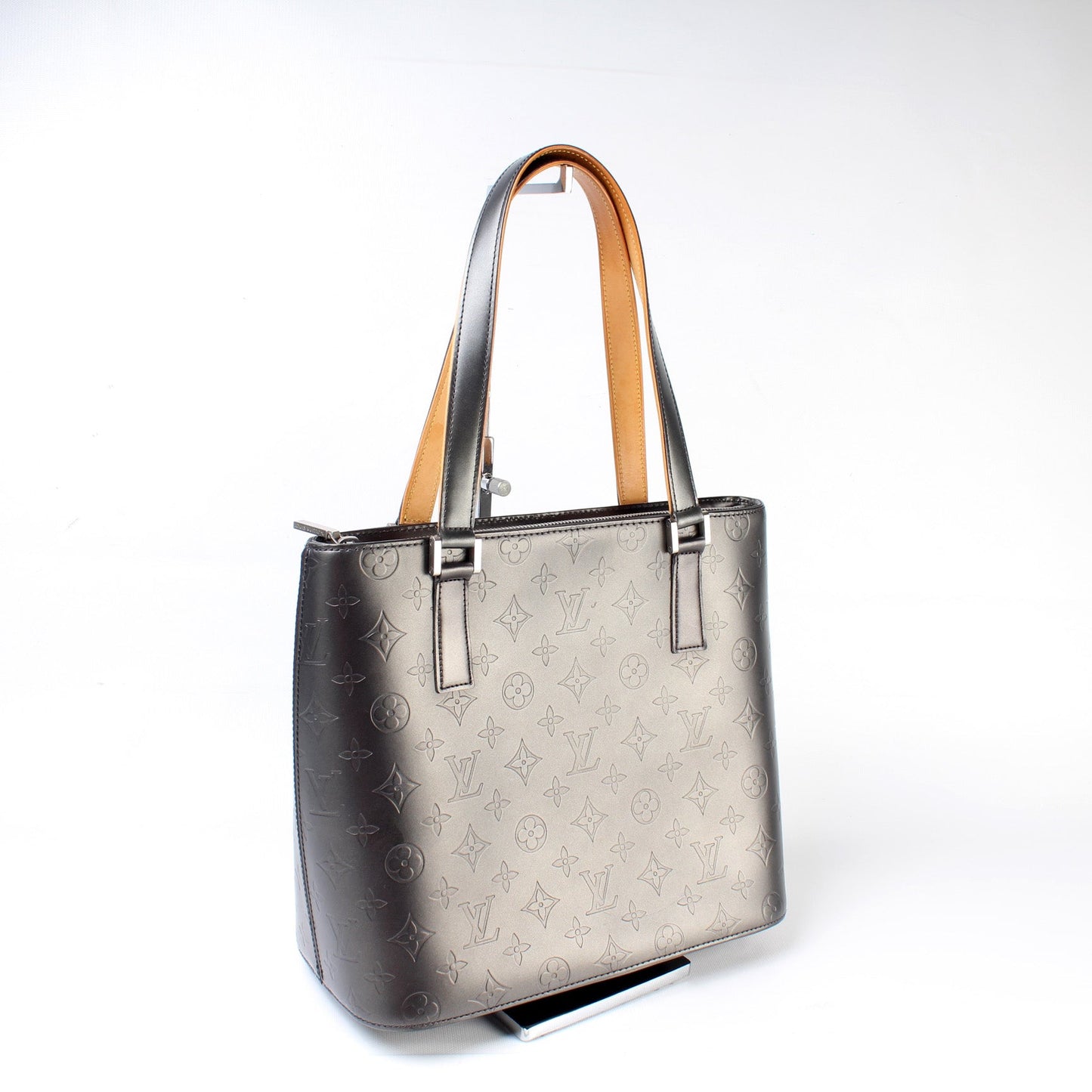 Stockton Monogram Mat Leather