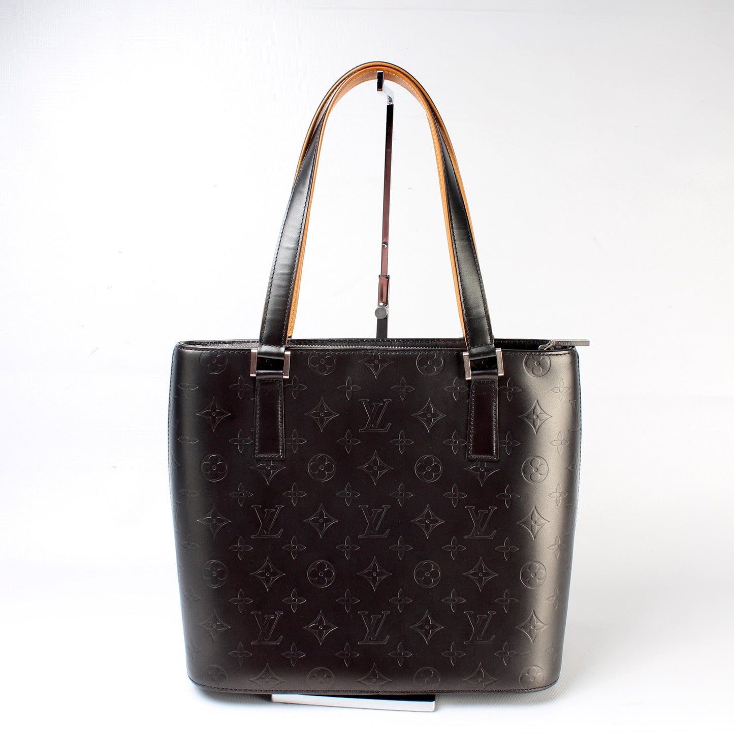 Stockton Monogram Mat Leather