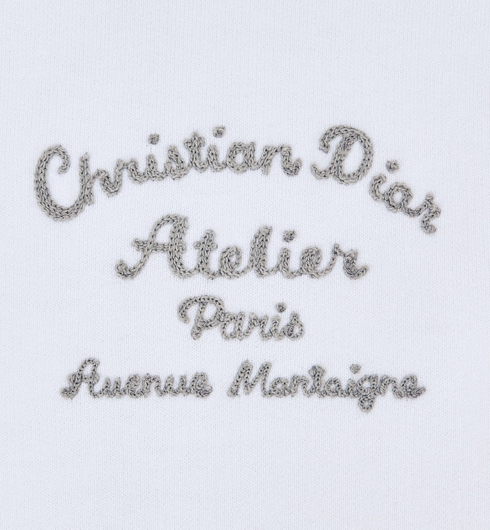 'Christian Dior Atelier' Hooded Sweatshirt • White Organic Cotton Fleece