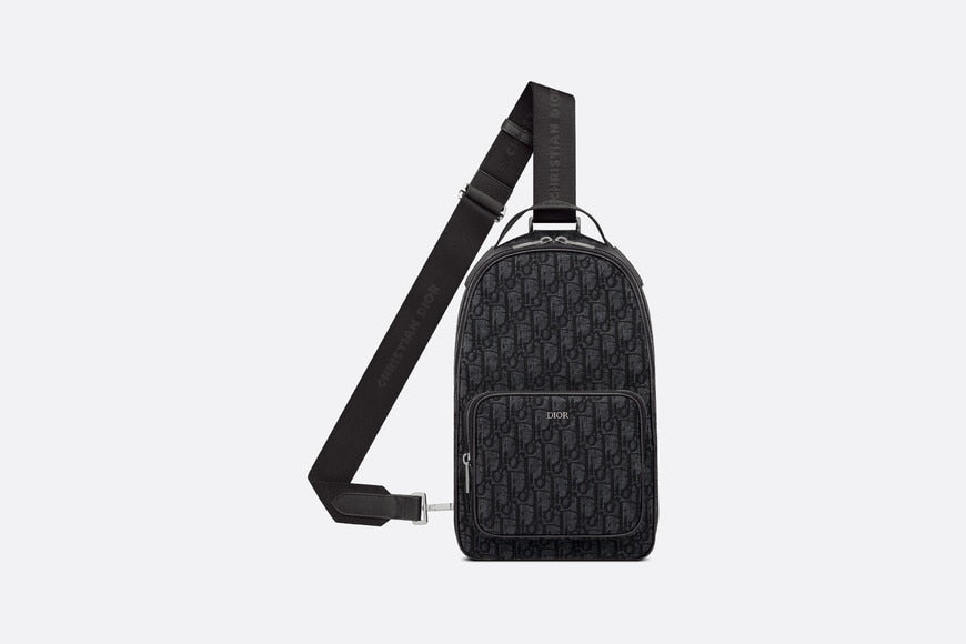 Mini Rider Backpack • Beige and Black Dior Oblique Jacquard