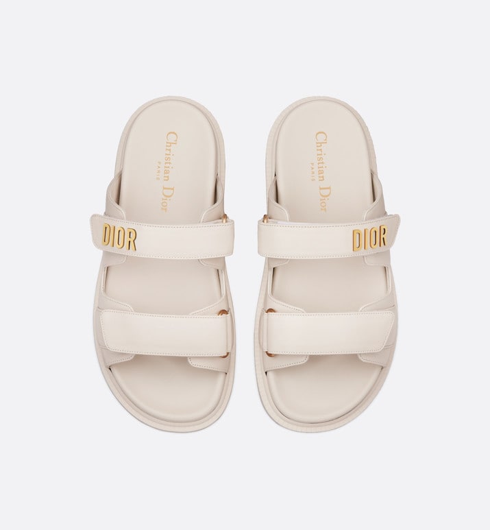 Dioract Slide • White Lambskin
