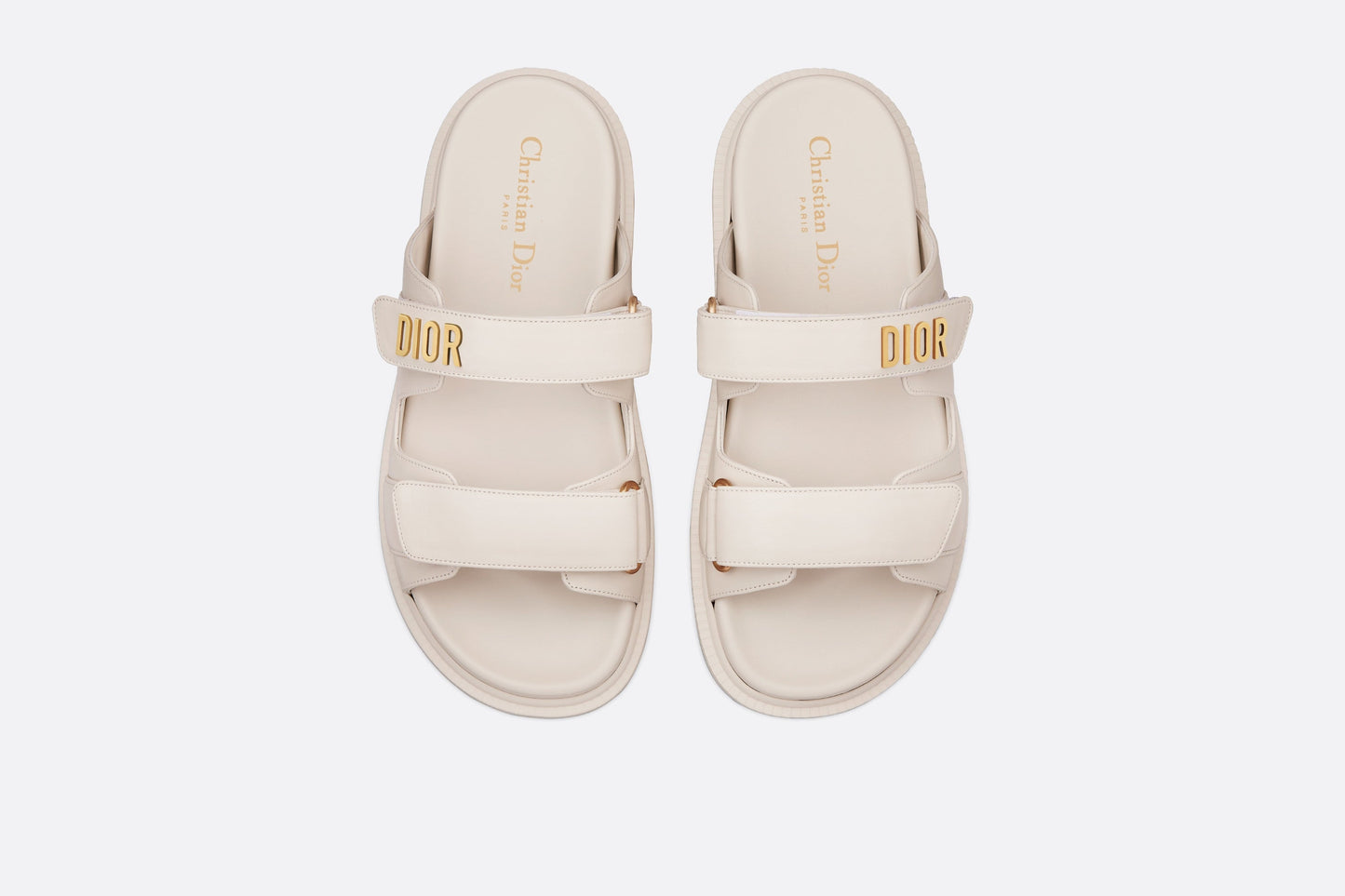Dioract Slide • White Lambskin