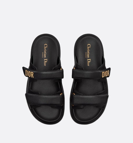 Dioract Slide • Black Lambskin