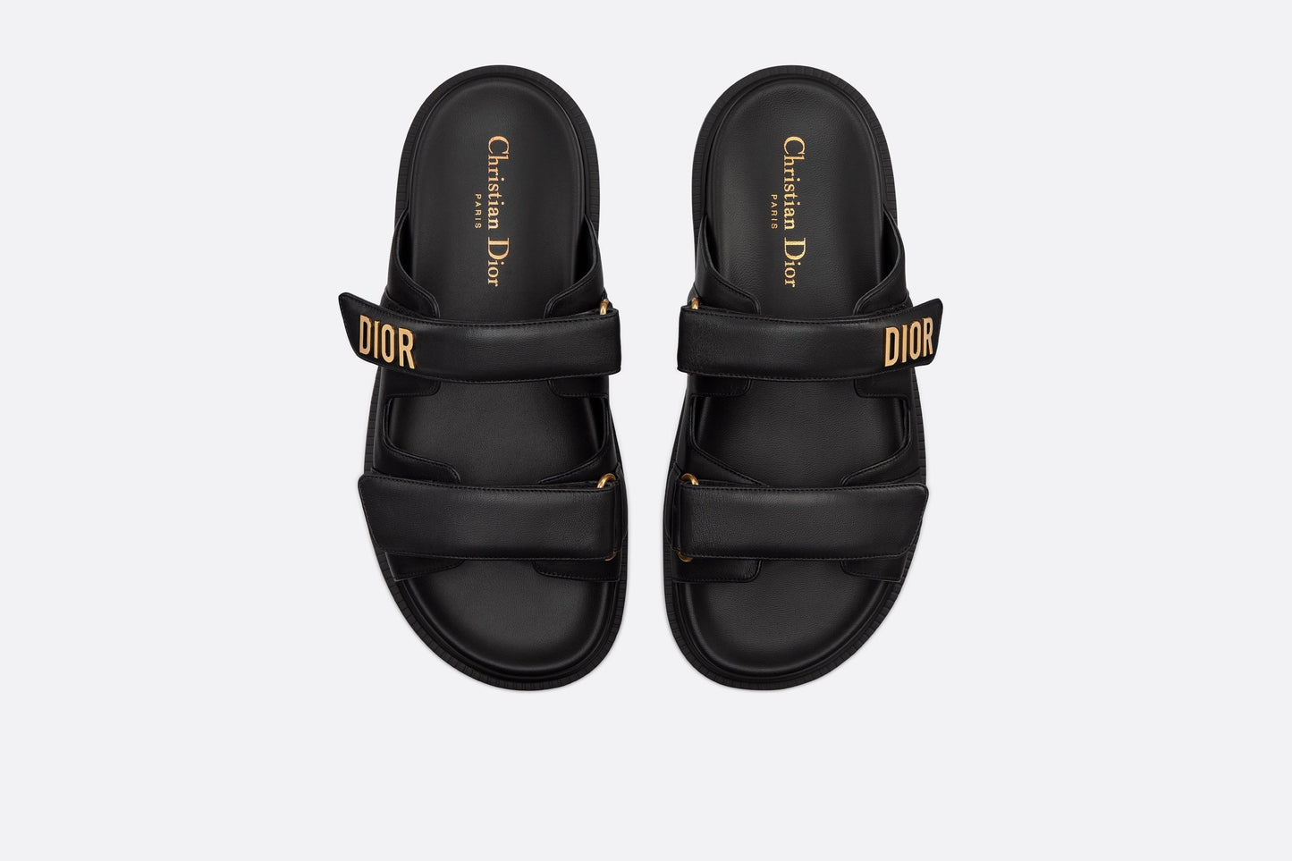 Dioract Slide • Black Lambskin