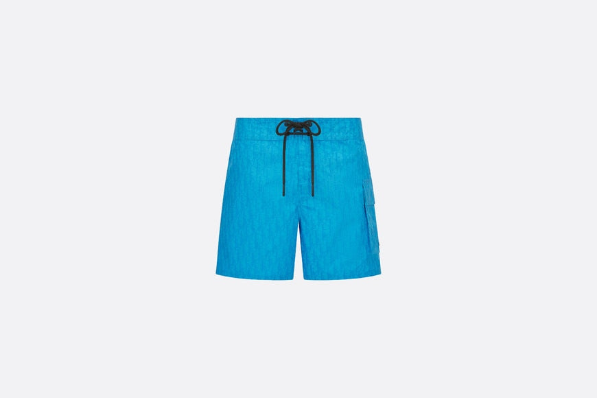 Dior Oblique Swim Shorts • Turquoise Technical Canvas