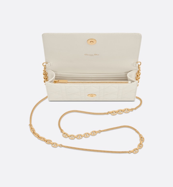 Dior Caro Pouch • Latte Supple Cannage Calfskin