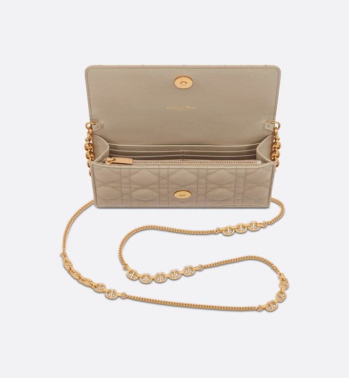 Dior Caro Pouch • Natural Supple Cannage Calfskin