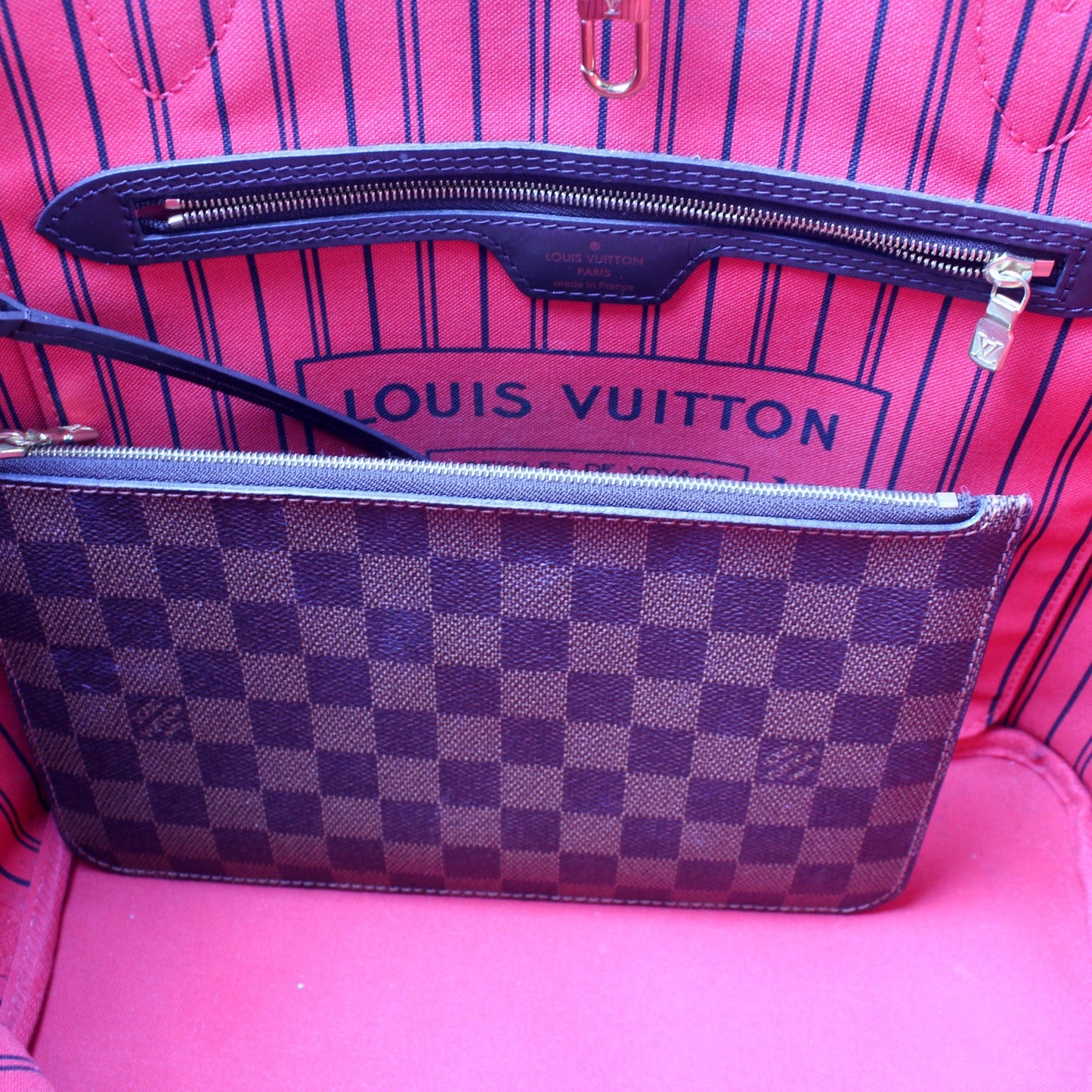 Neverfull With Wallet MM Damier Ebene