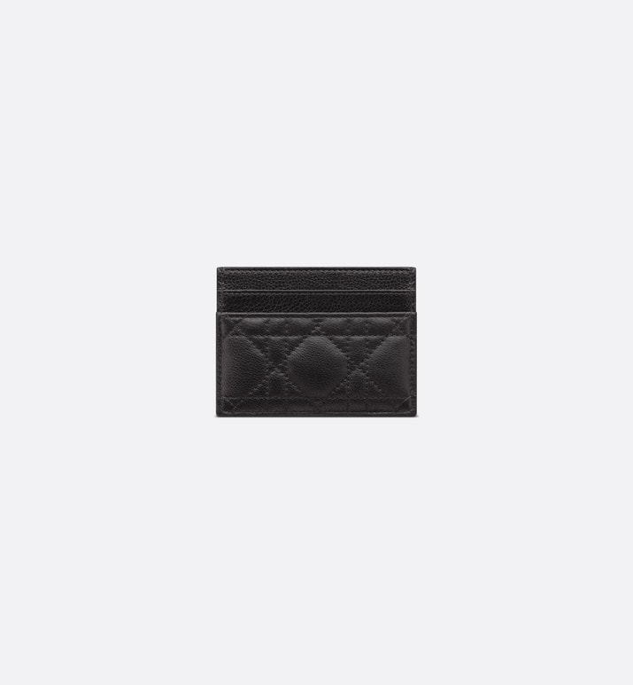 Dior Caro Five-Slot Card Holder • Black Supple Cannage Calfskin