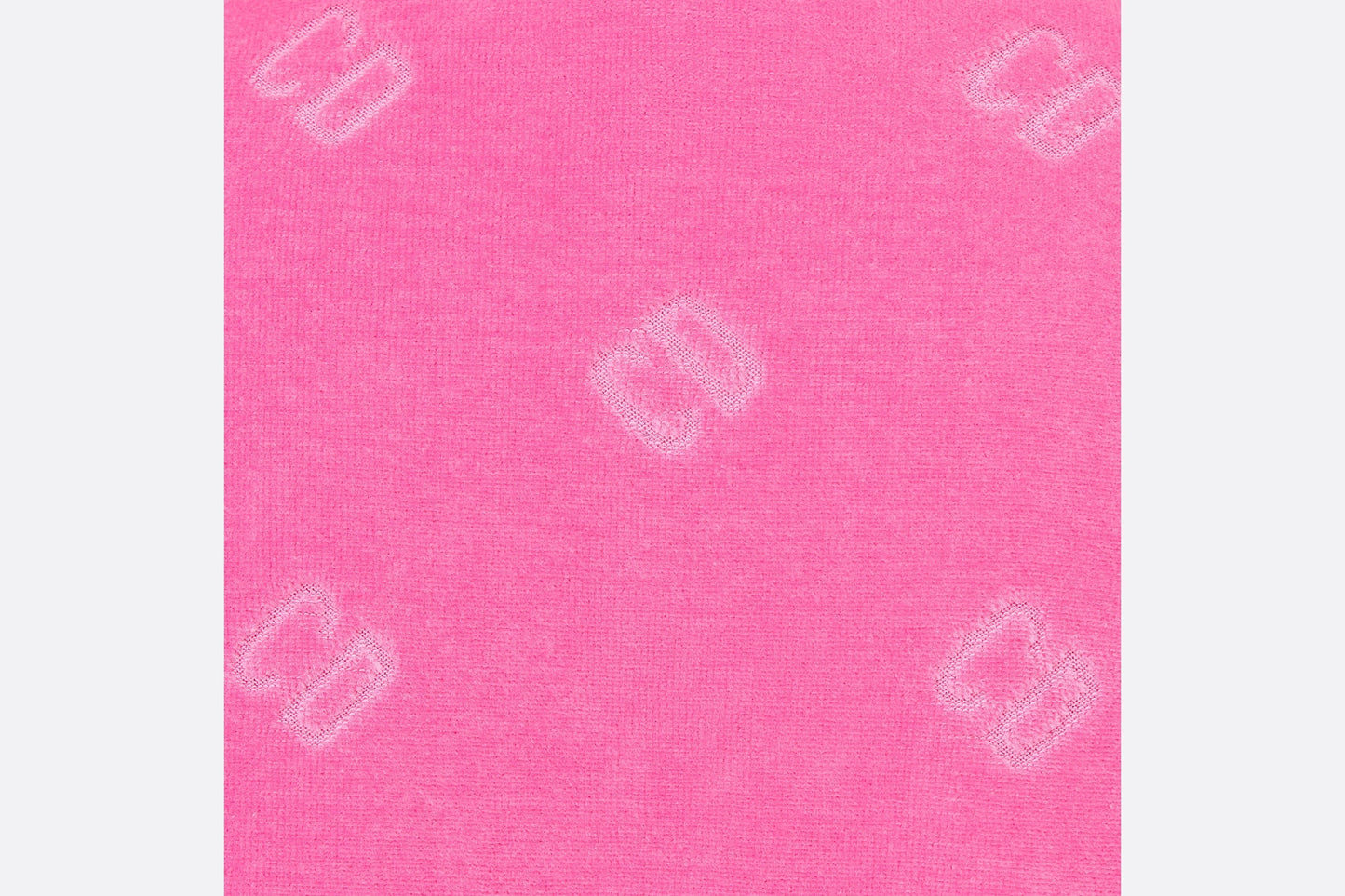Kid's A-Line Dress • Fuchsia Pink Velvet Jersey Jacquard with 'CD' Motif