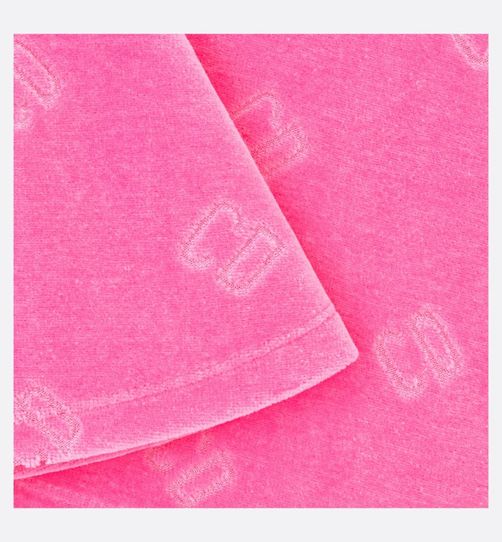 Baby A-Line Dress • Fuchsia Pink Velvet Jersey Jacquard with 'CD' Motif