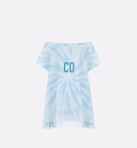 Kid's Dress • Pale Blue Tie-Dye Cotton Jersey