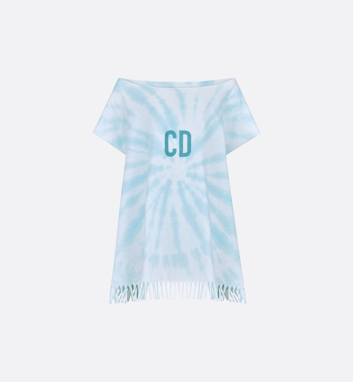 Kid's Dress • Pale Blue Tie-Dye Cotton Jersey