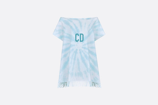 Kid's Dress • Pale Blue Tie-Dye Cotton Jersey