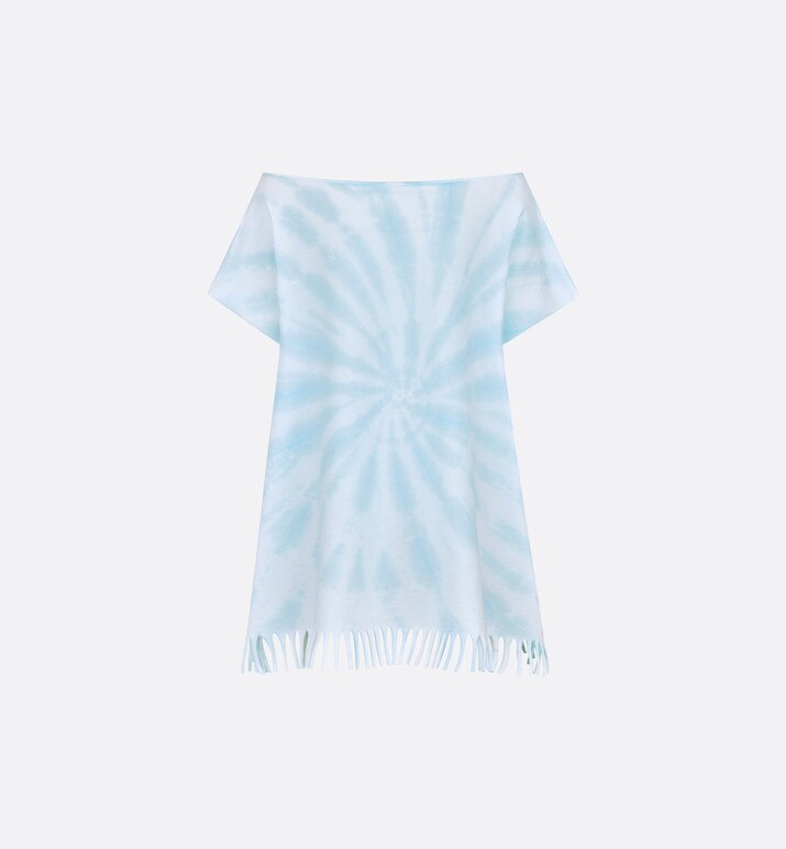 Kid's Dress • Pale Blue Tie-Dye Cotton Jersey