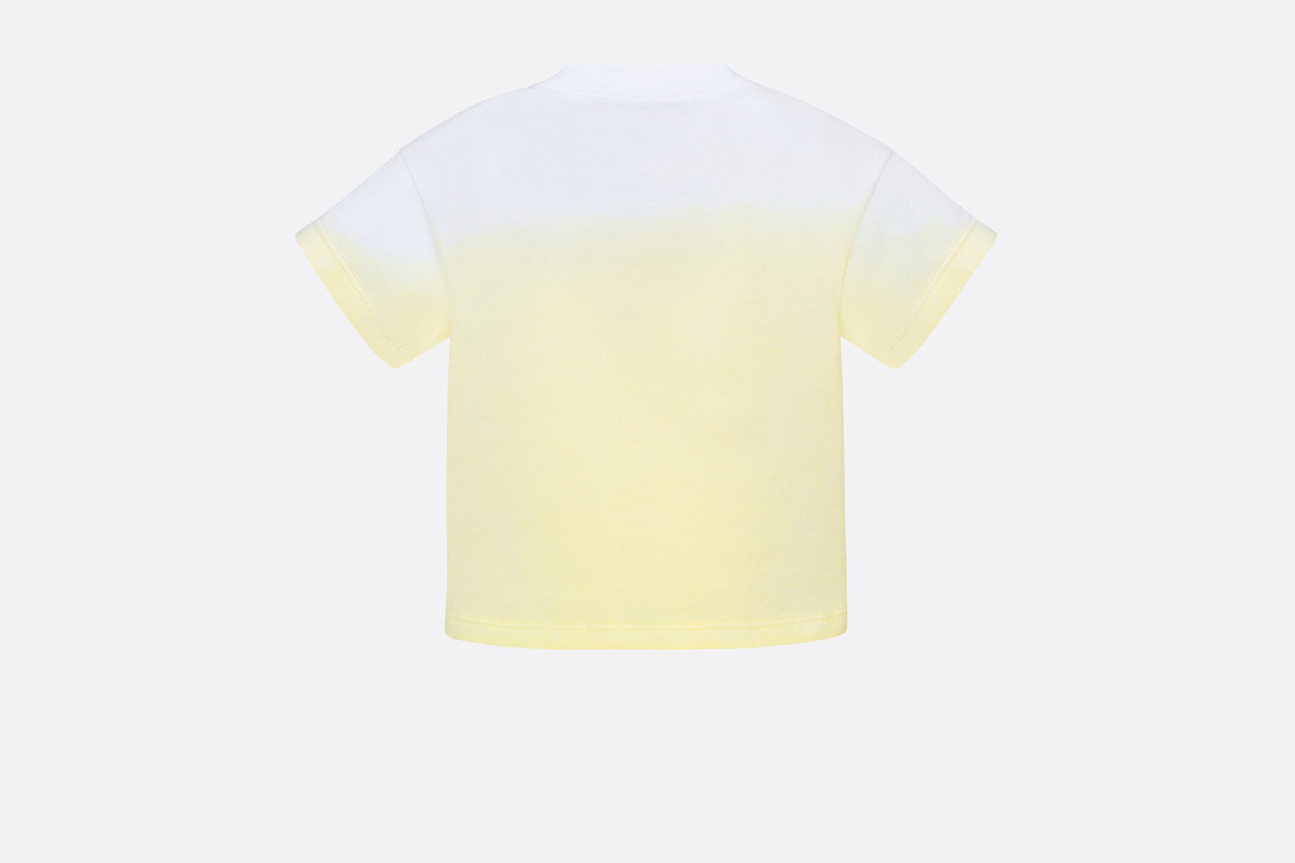 Baby T-Shirt • White Cotton Jersey with Yellow Dip-Dye