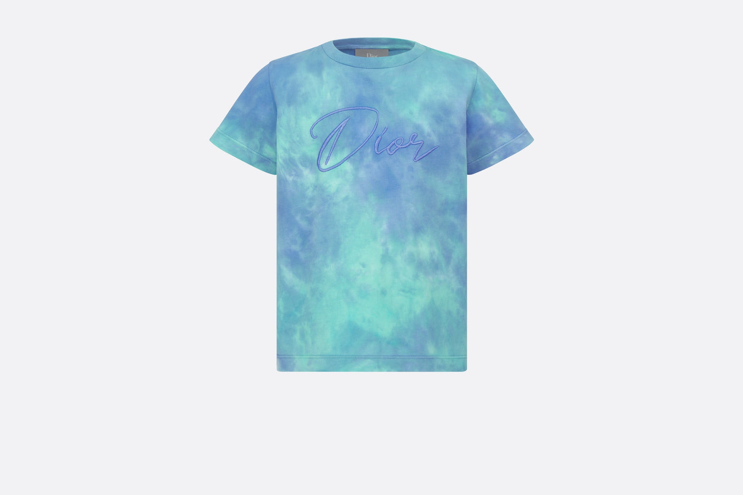 Kid's T-Shirt • Green and Blue Tie-Dye Cotton Jersey