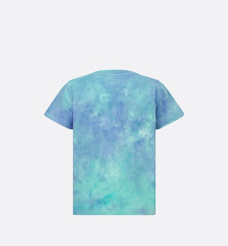 Kid's T-Shirt • Green and Blue Tie-Dye Cotton Jersey