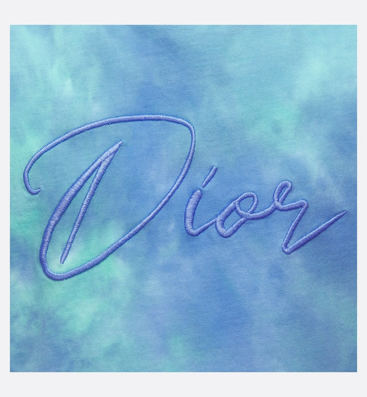 Kid's T-Shirt • Green and Blue Tie-Dye Cotton Jersey