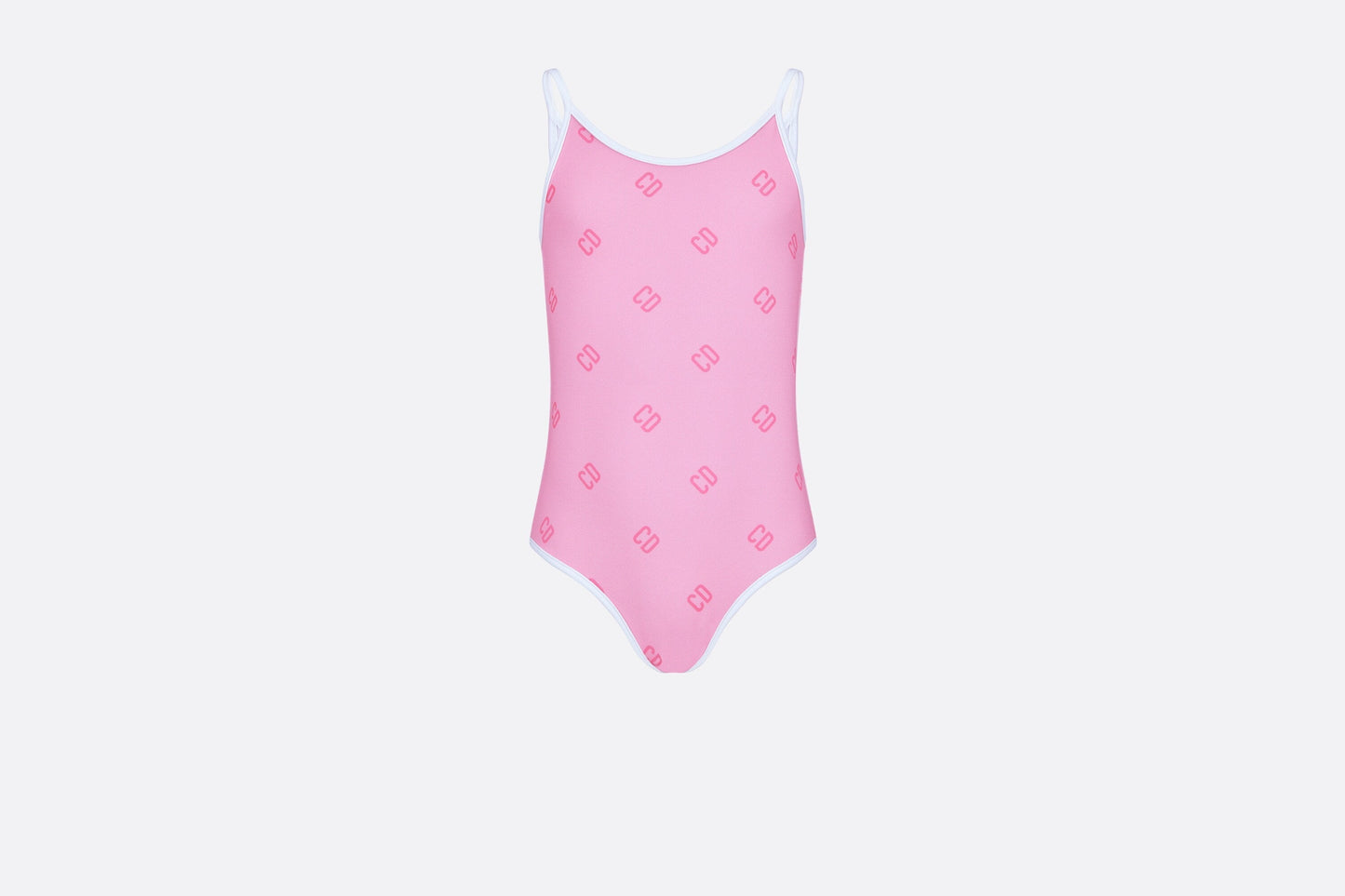 Kid's One-Piece Swimsuit • Pink 'CD' Printed Technical Fabric