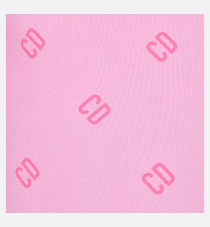 Kid's One-Piece Swimsuit • Pink 'CD' Printed Technical Fabric