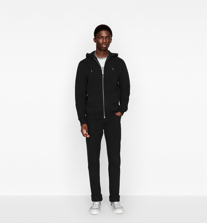 Long Slim-Fit Jeans • Black Cotton Denim