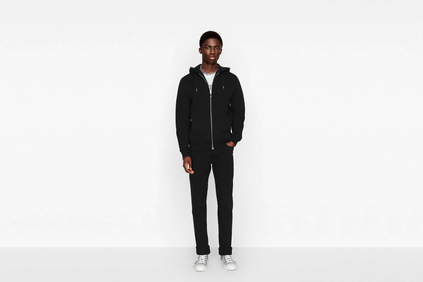 Long Slim-Fit Jeans • Black Cotton Denim