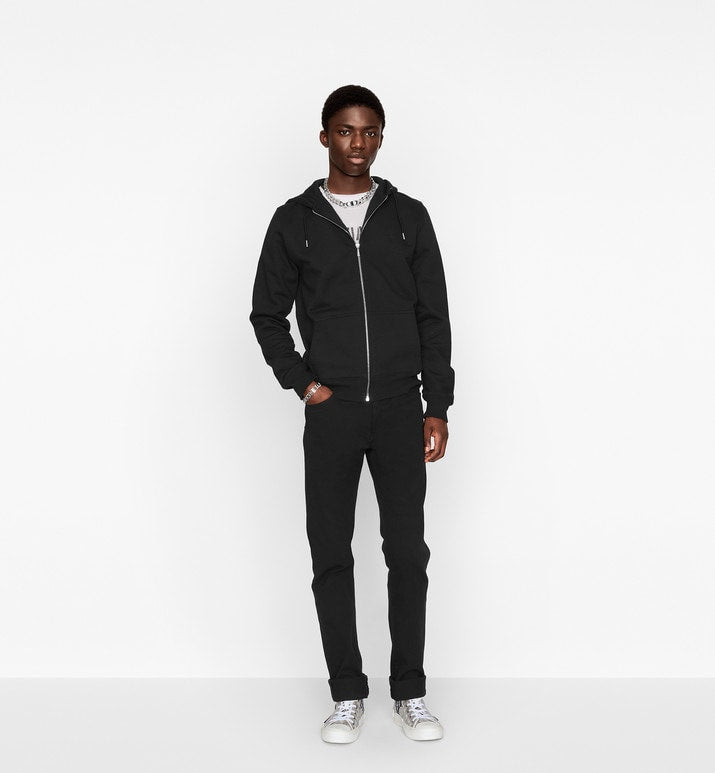 Long Slim-Fit Jeans • Black Cotton Denim