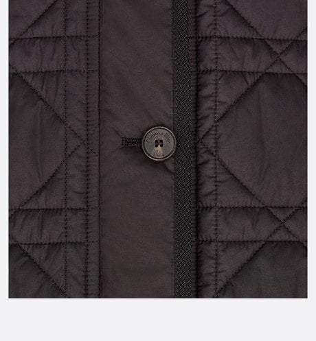 Macrocannage Miniskirt • Black Quilted Technical Taffeta