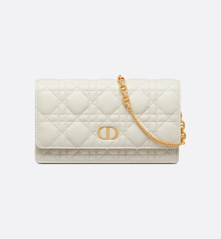 Dior Caro Pouch • Latte Supple Cannage Calfskin